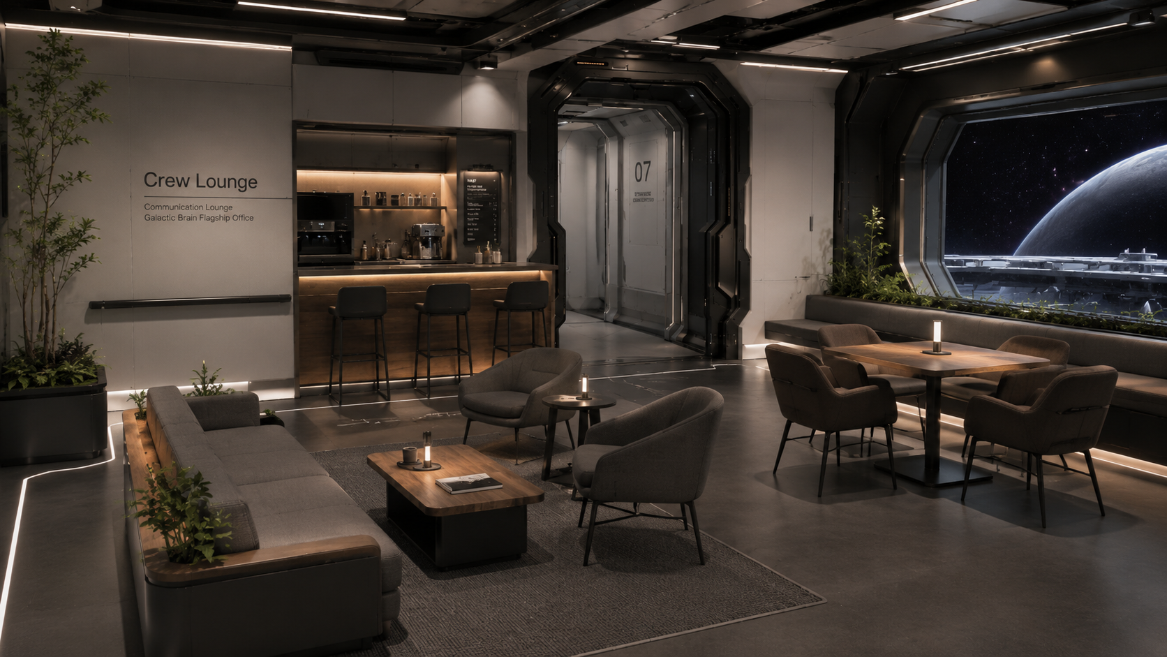 Galactic Brain バーチャルオフィス — Crew Lounge